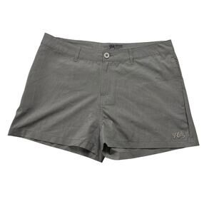 Huk Shorts Drifter Outdoor Performance‎ Fabric Women's 10 Gray Pockets Active
